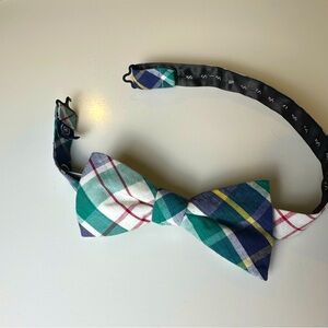Men's CHAPS Ralph Lauren Adjustable Length Hook Closure Madras Cotton Bow Tie